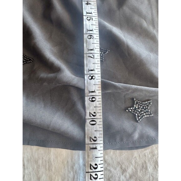 Chaser Womens Blouse Sz XS Boxy Star Beaded Sequins Baddie Witchy Gothic Vampy - Picture 14 of 14